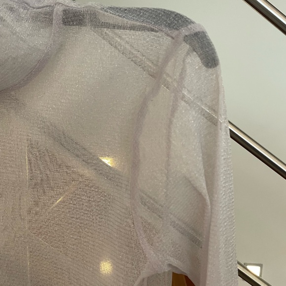 Jonathan Simkhai shiny silver turtleneck - Picture 8 of 10